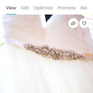 Cap sleeve chiffon wedding gown